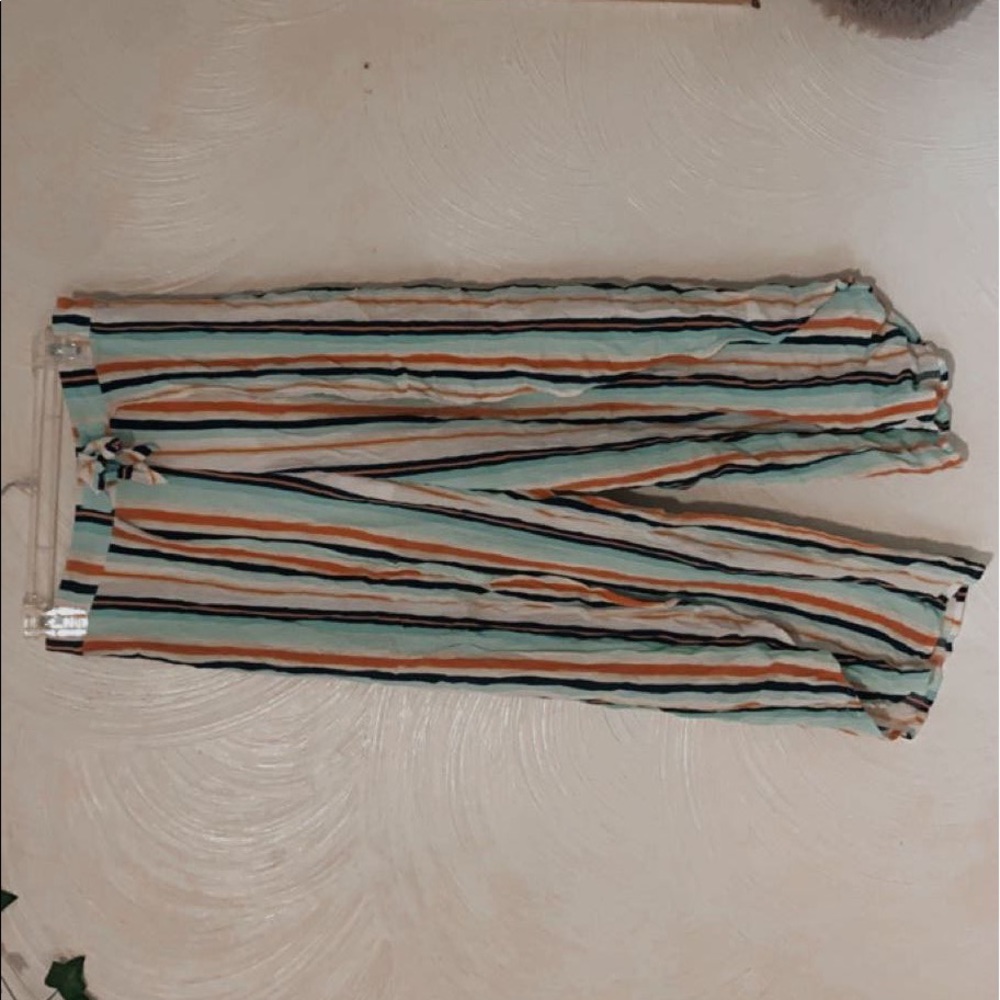 orange, yellow, white, green and blue amy byer pants